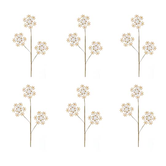 Snowflake Spray, 6ct. By Melrose in White | 2 ft | Michaels®